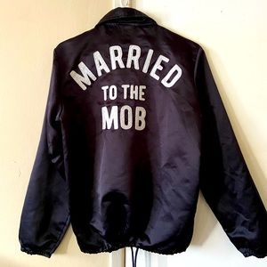 Married to the Mob logo bomber jacket